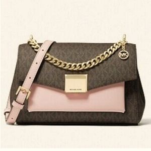 MICHAEL Michael Kors Lita Two Tone Medium Crossbody Bag EUC